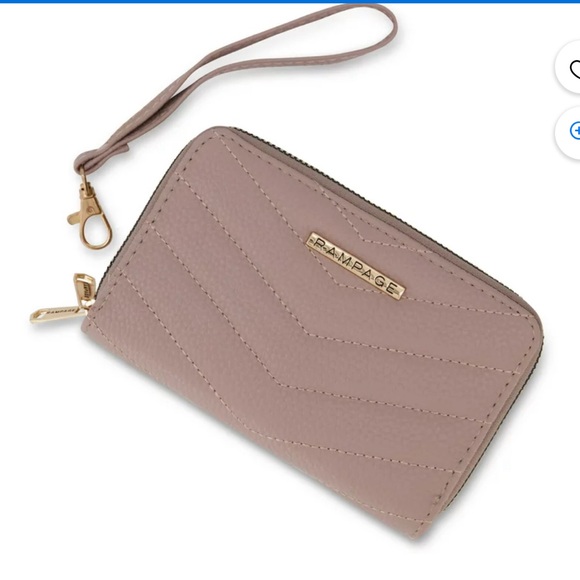 RAMPAGE Quilted Midi Double Zip Around Wallet Clutch - Picture 1 of 12